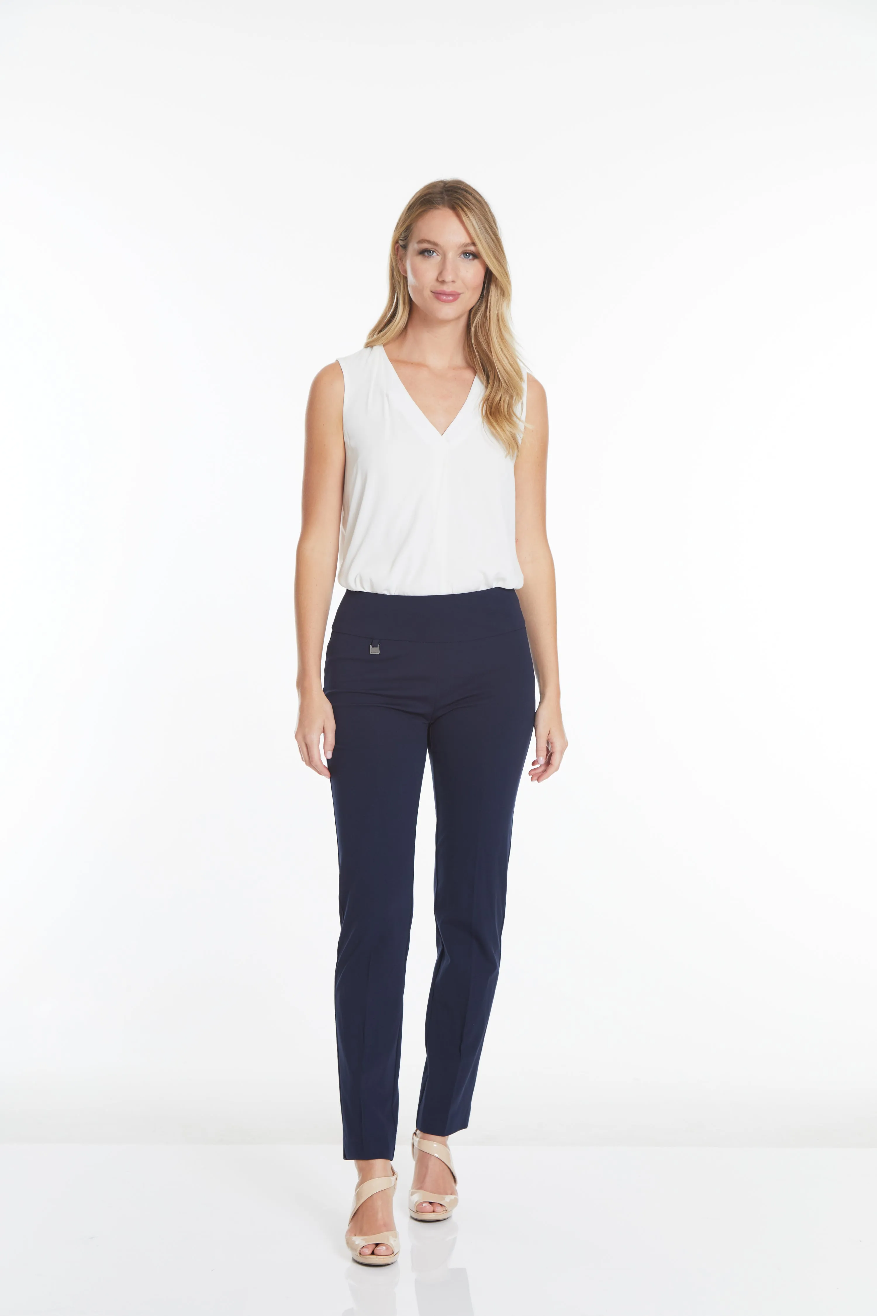 Elastic Waist Ankle Pants - Midnight