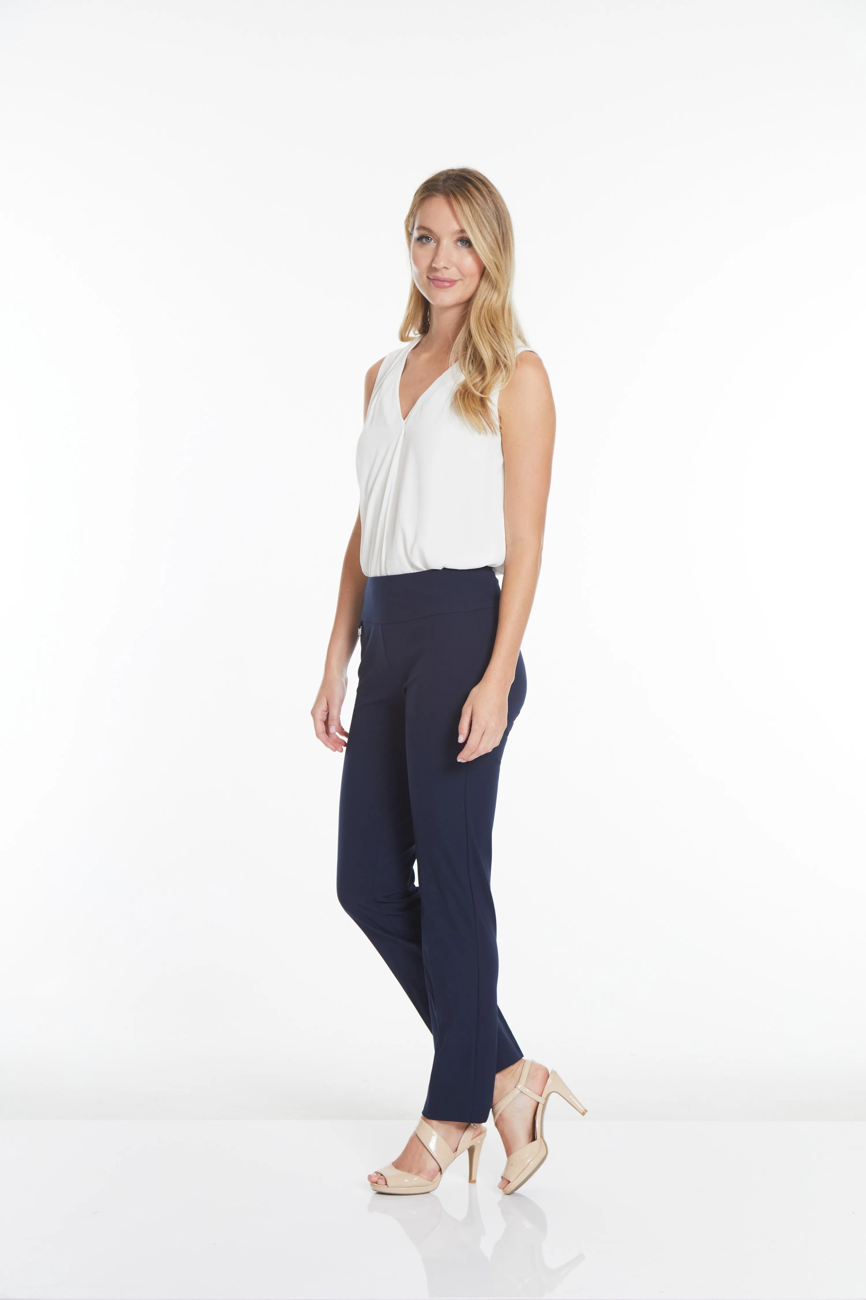 Elastic Waist Ankle Pants - Midnight