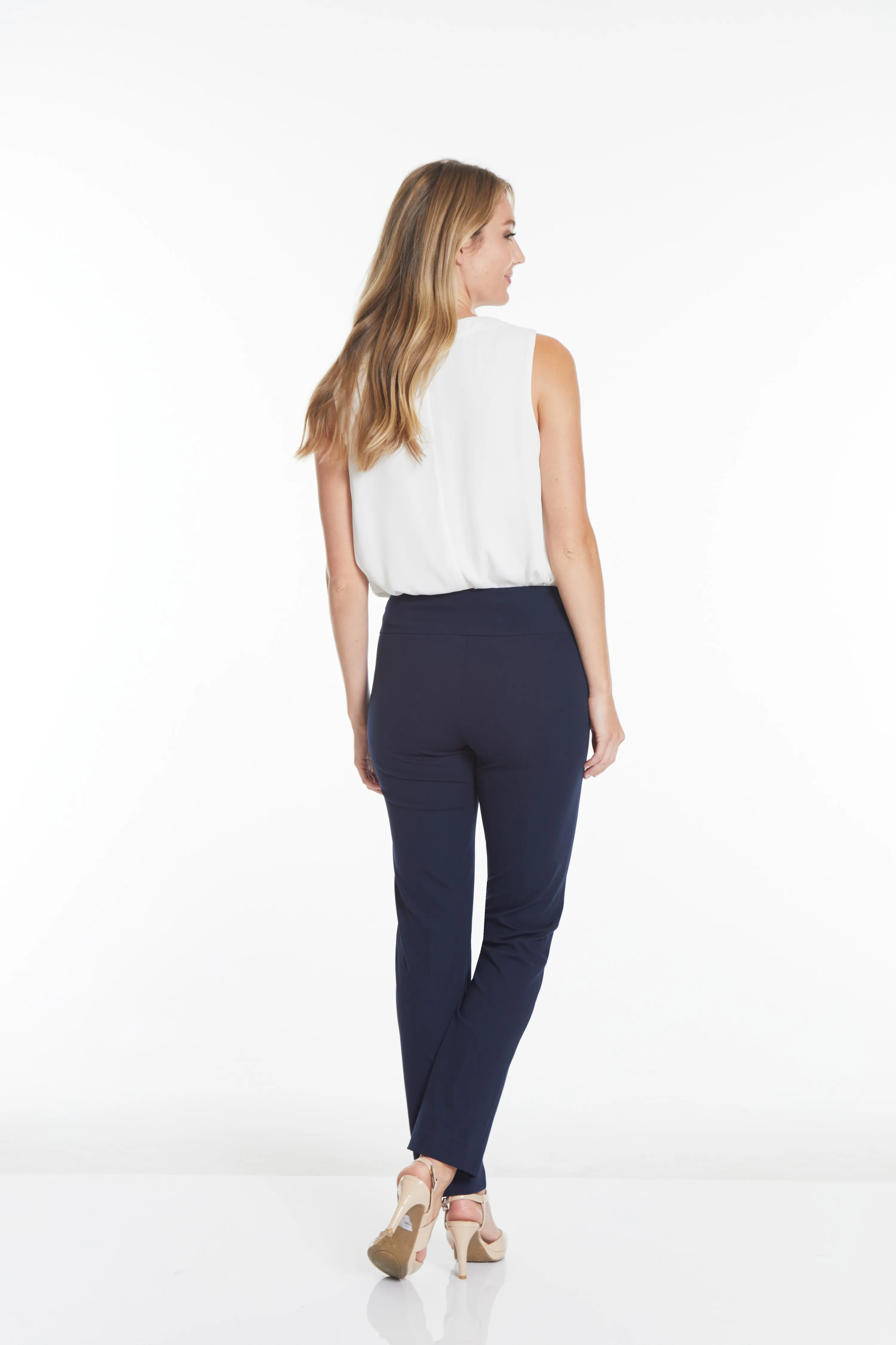 Elastic Waist Ankle Pants - Midnight