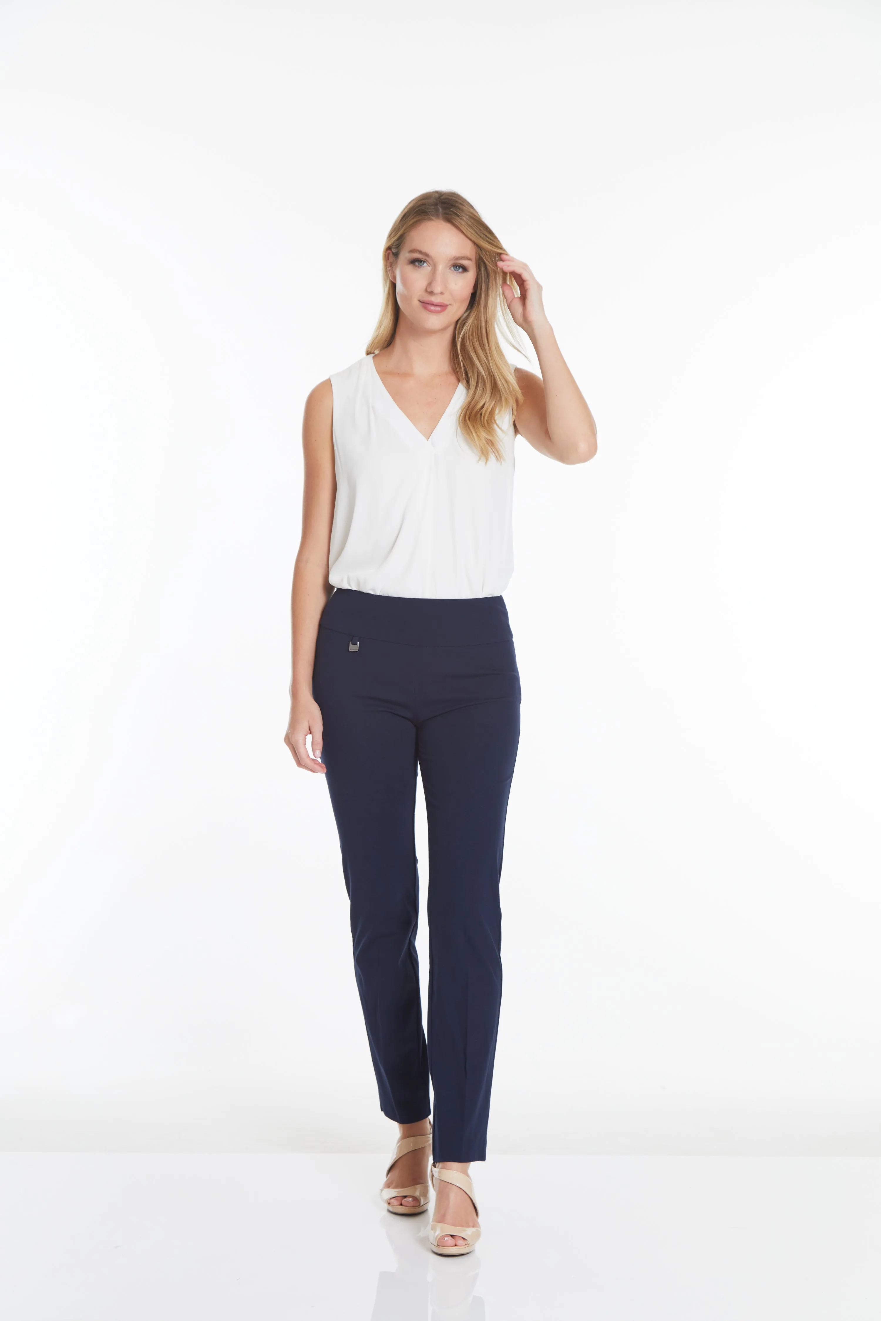 Elastic Waist Ankle Pants - Midnight