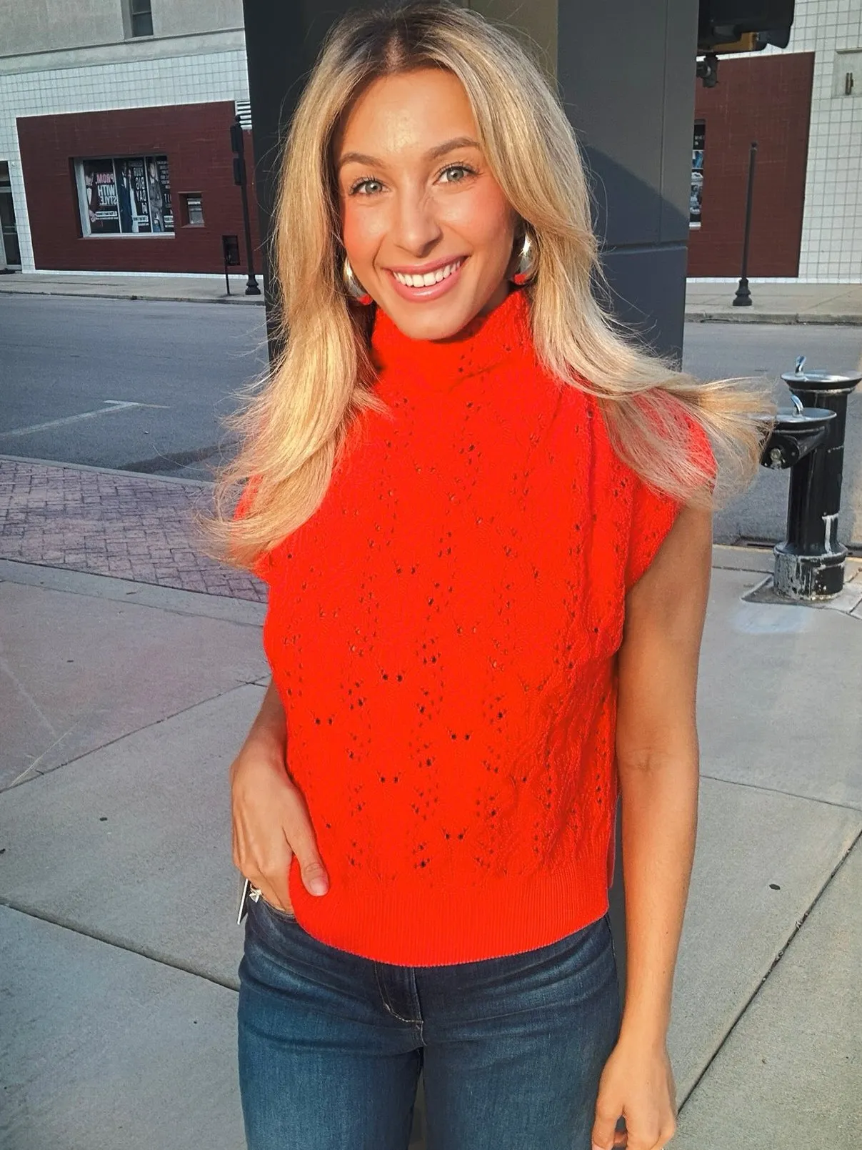 Free People Vickie Mock Neck Sweater