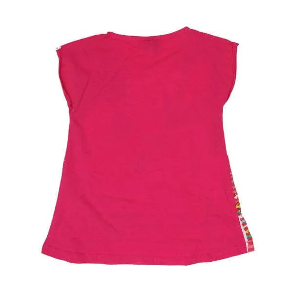 FUCHSIA PRINT TOP FOR GIRLS