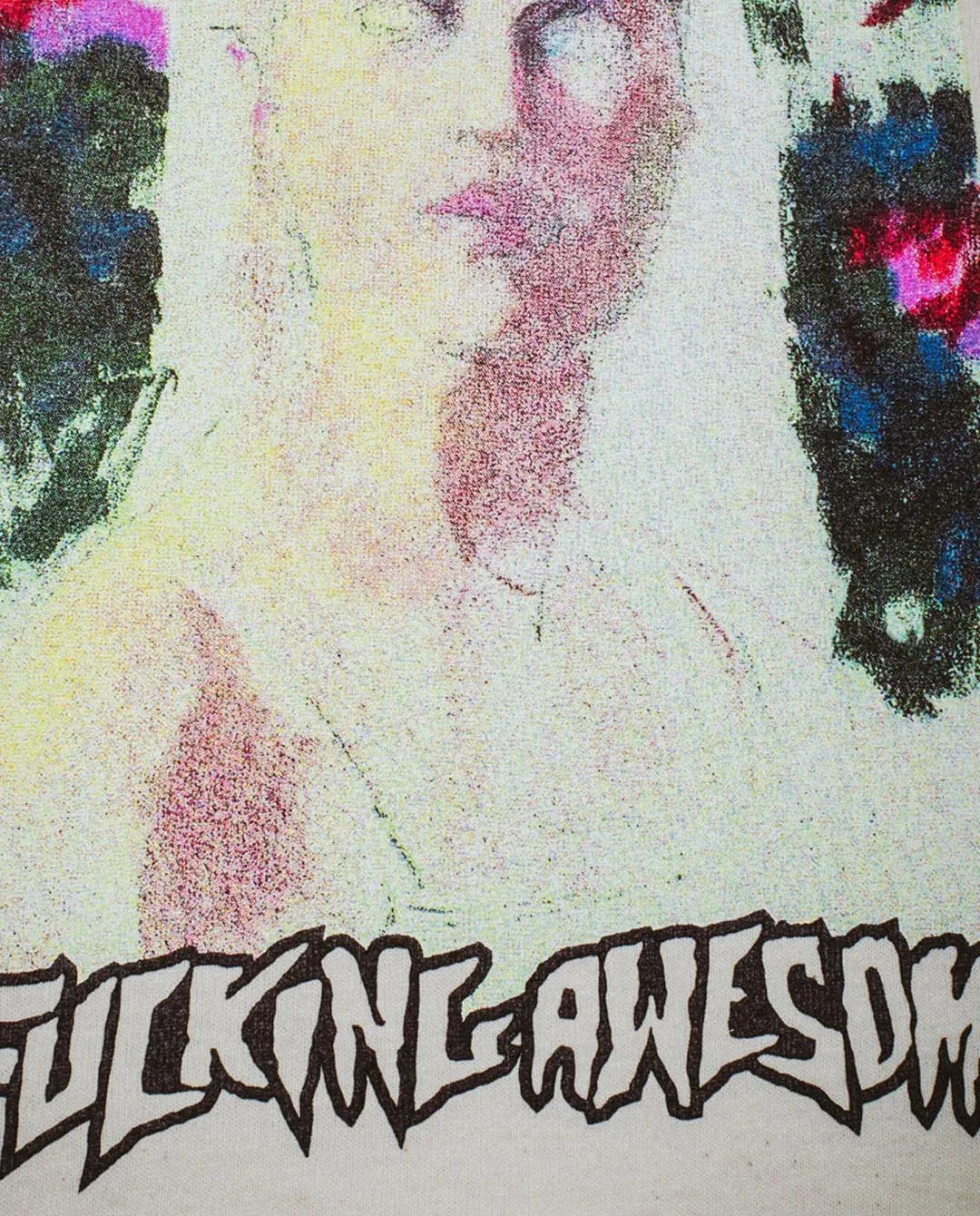 Fucking Awesome - Painterly T-Shirt - Bone