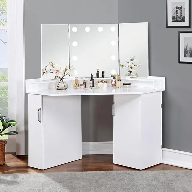 Furniture of America Lorybelle Vanity Table FOA-DK5134WH-PK