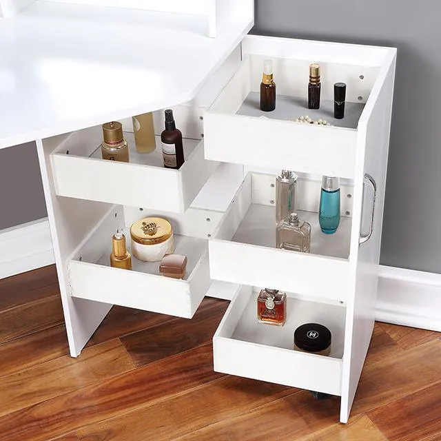 Furniture of America Lorybelle Vanity Table FOA-DK5134WH-PK