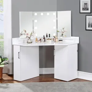 Furniture of America Lorybelle Vanity Table FOA-DK5134WH-PK
