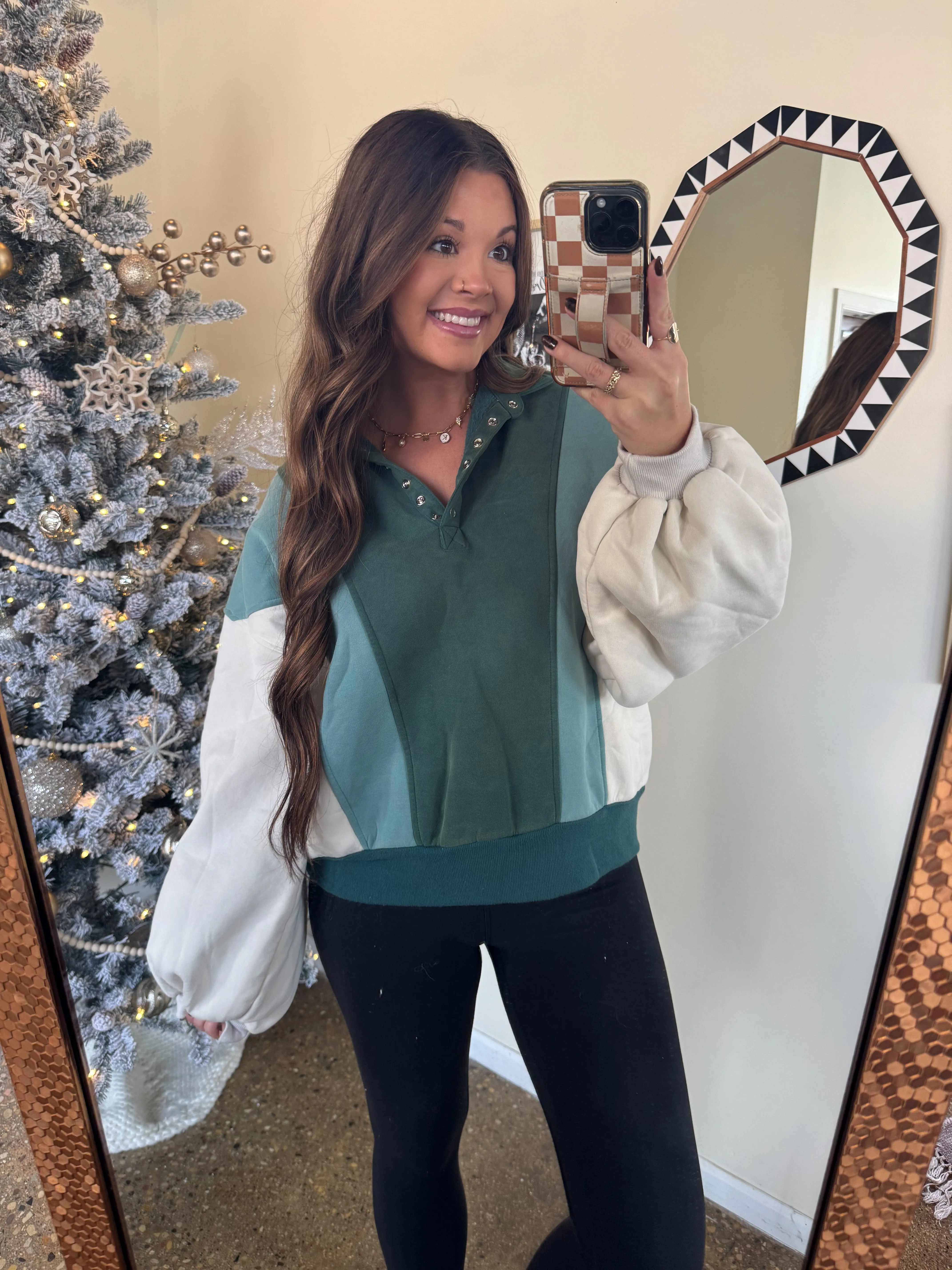 GAME CHANGER PULLOVER-GREEN MIX