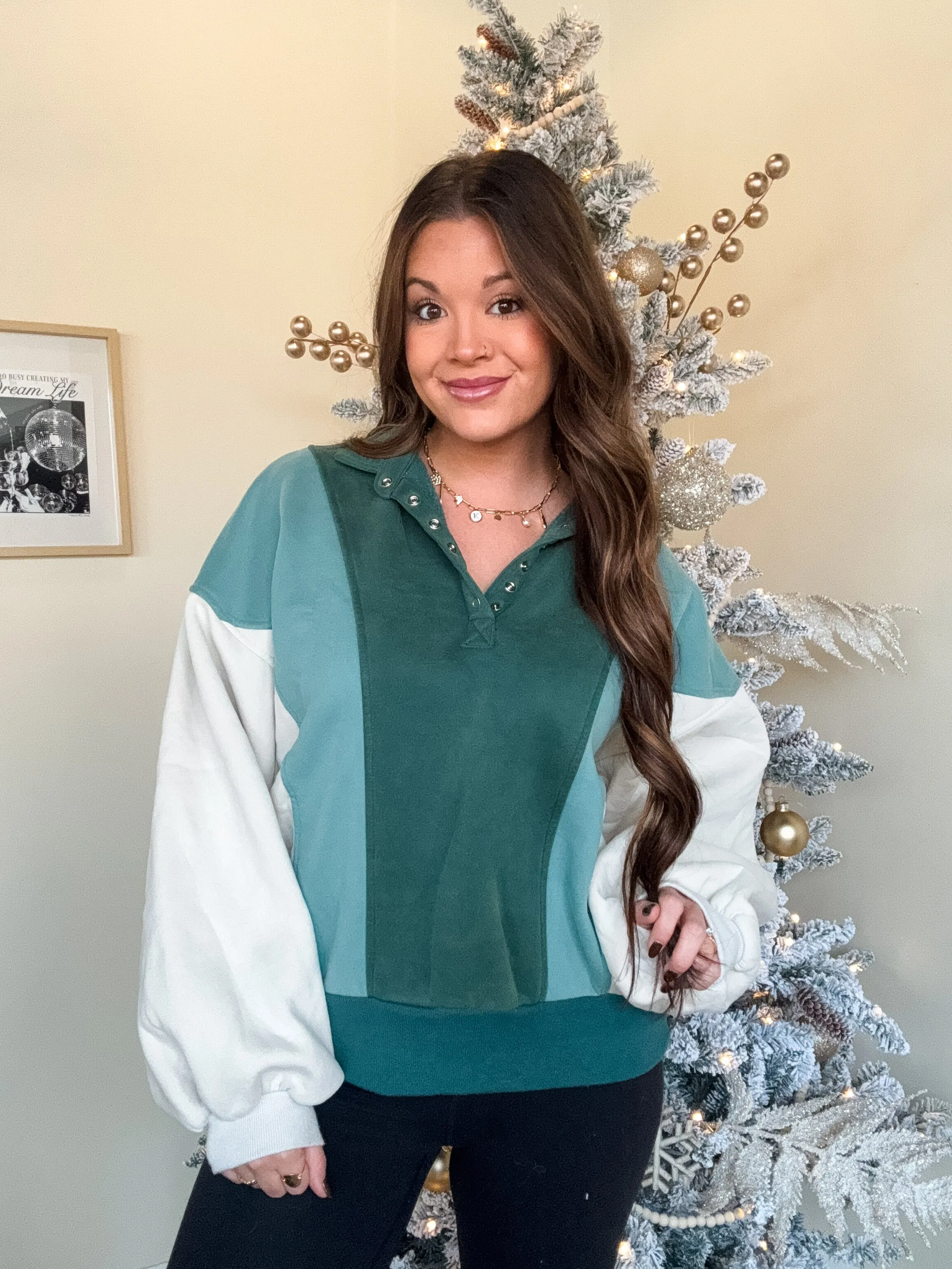 GAME CHANGER PULLOVER-GREEN MIX