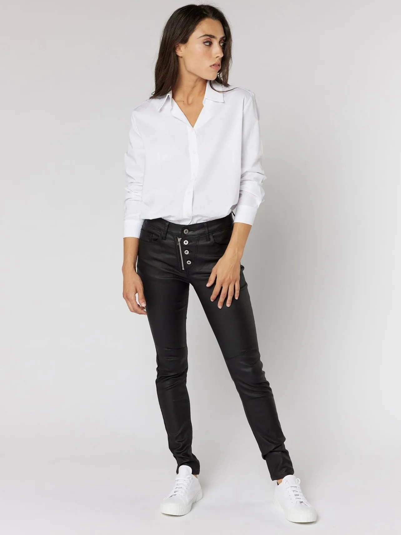 Italian Star : Stevie : Wax Jeans : Black