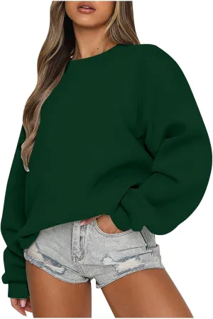 jovati Womens Fashion 2024 Fall Outfits Oversized Sweatshirts CrewNeck Pullover y2k Hoodies Teen Girls Clothes today deals prime clearance clean girl aesthetic clothes over sized sweatshirt