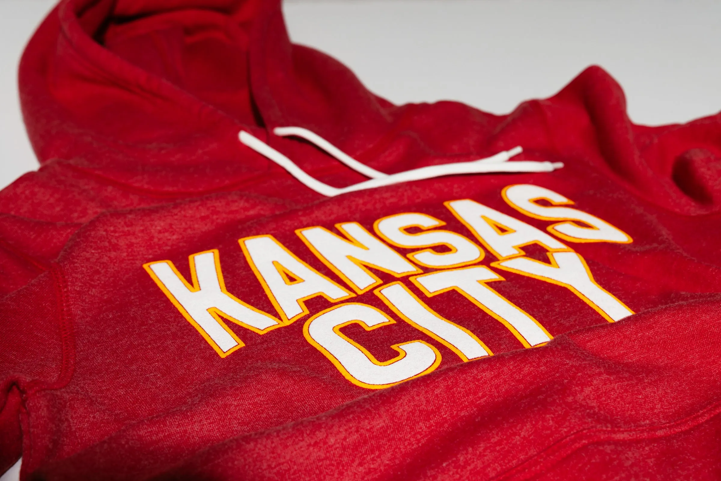 Kansas City Tonal Puff Ink Red Hoodie
