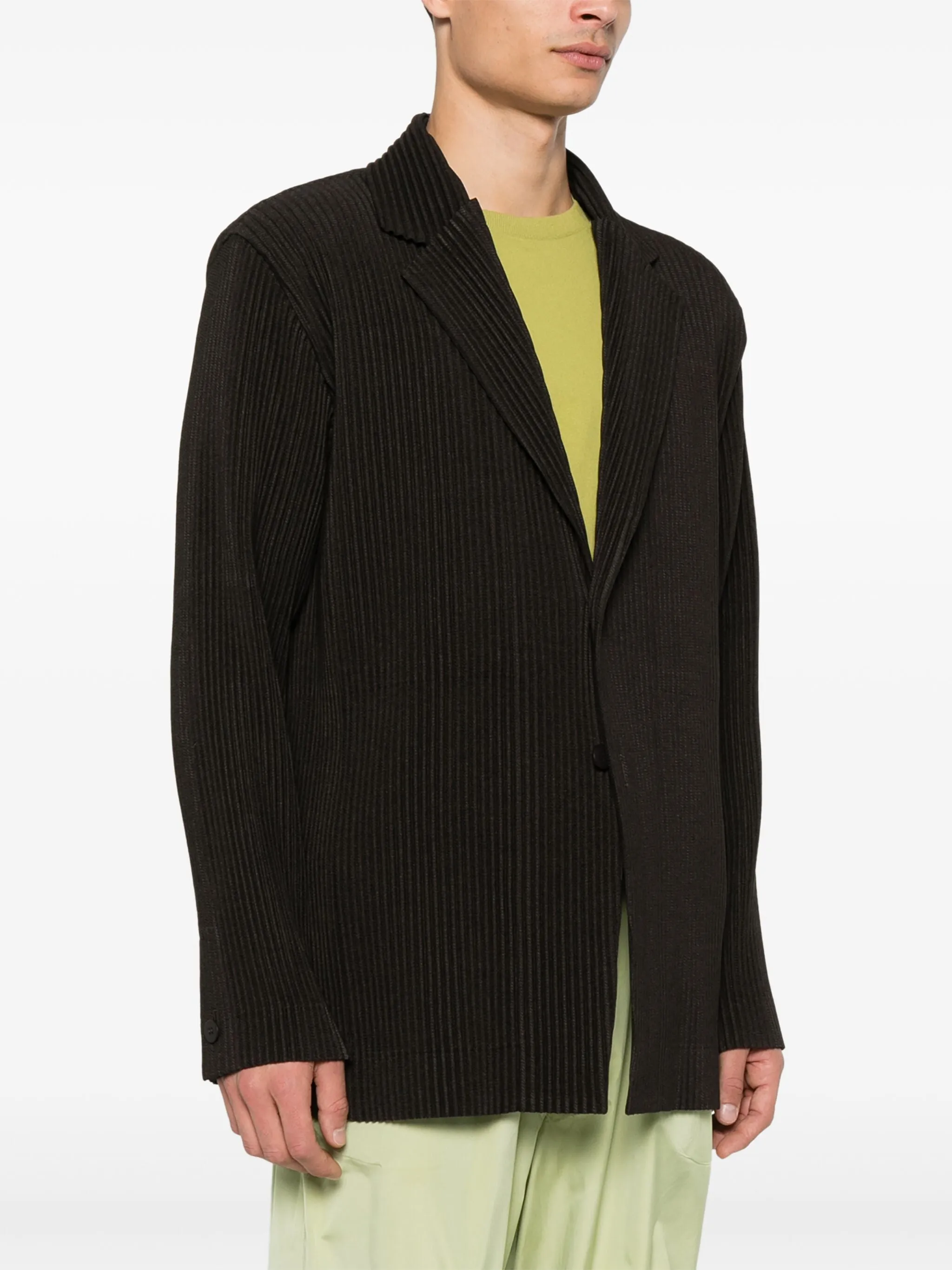 Kersey Pleats Jacket - Brown
