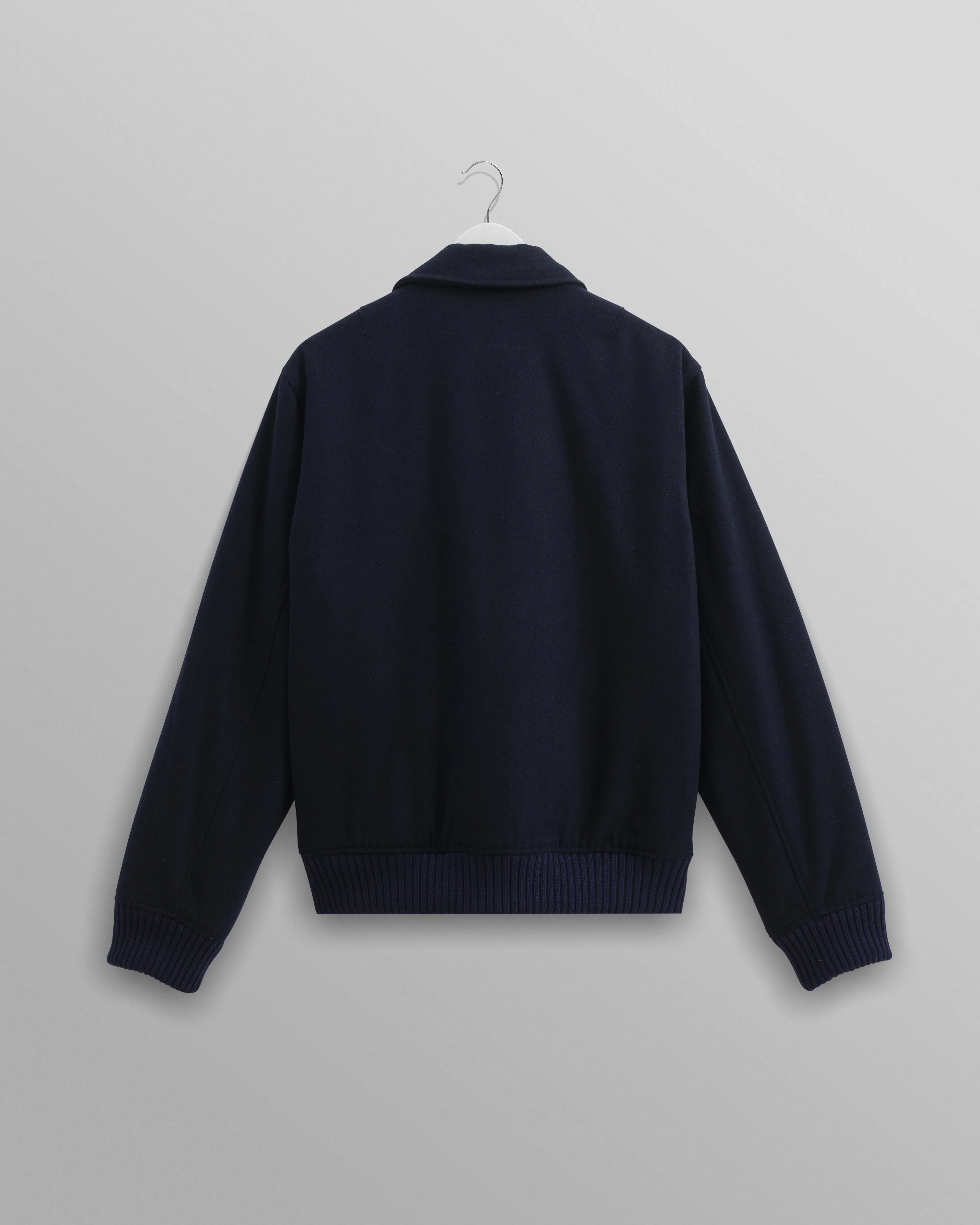 Knoll - Navy Wool Bomber Jacket