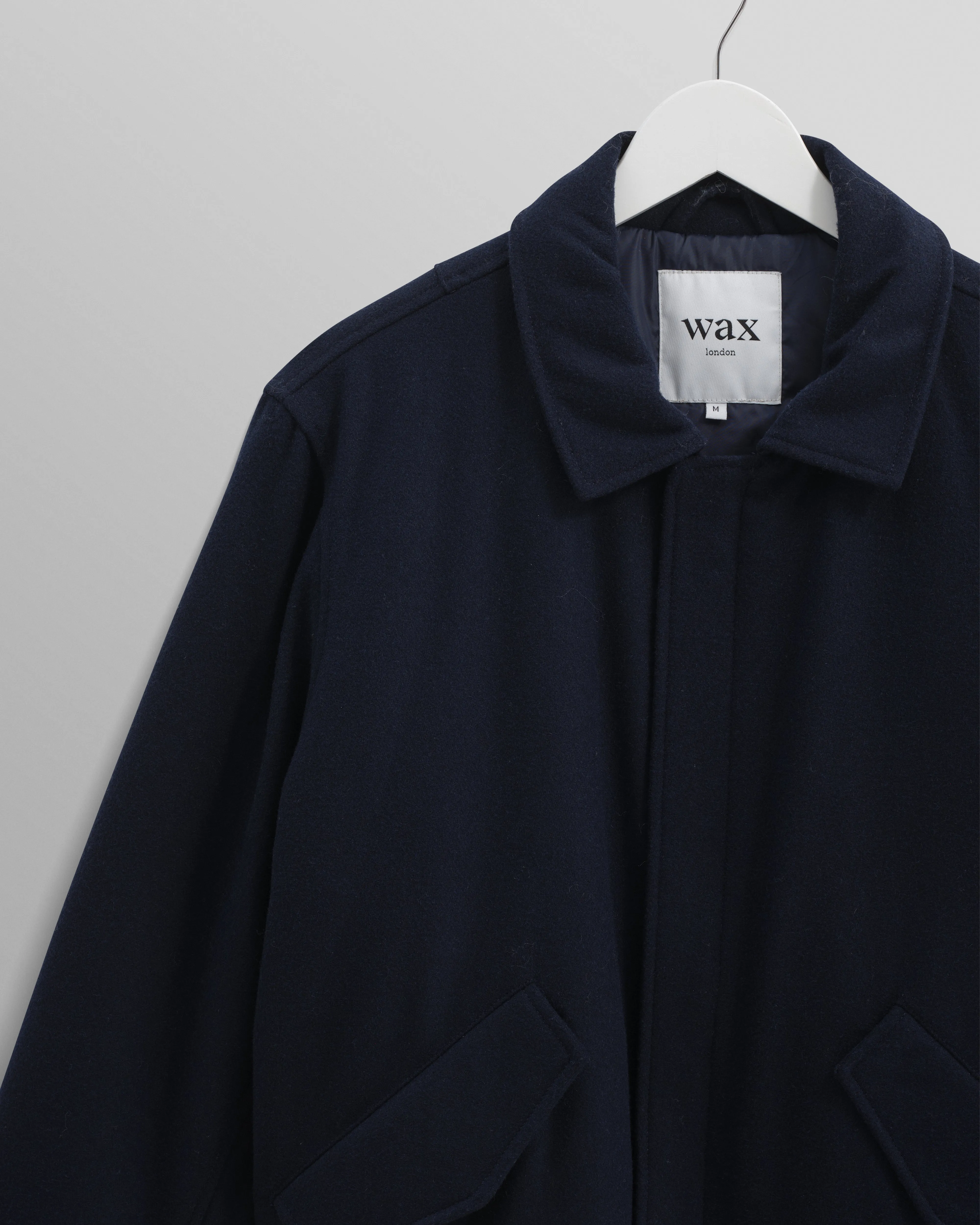 Knoll - Navy Wool Bomber Jacket