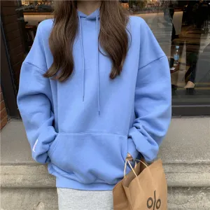 [Korean Style] Kathie Solid Color Oversized Hoodie