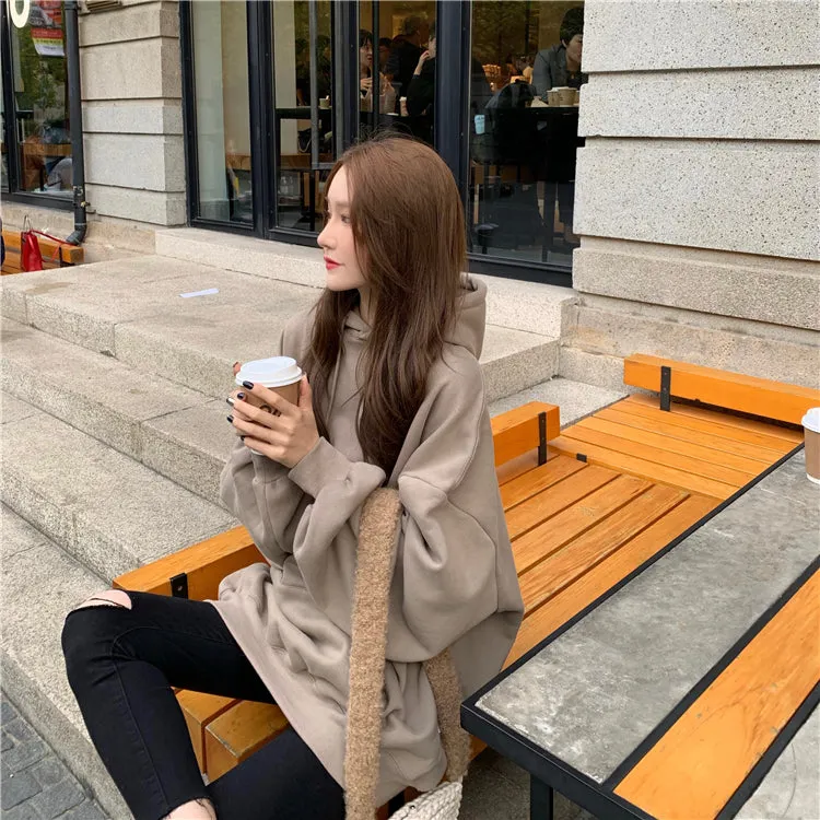 [Korean Style] Kathie Solid Color Oversized Hoodie