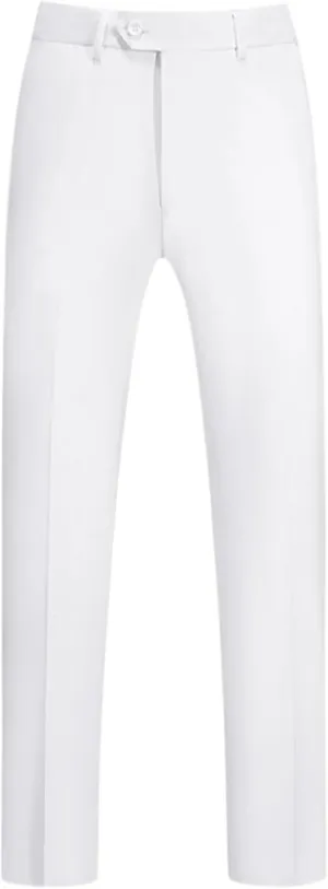 Lars Amadeus Dress Pants for Men's Slim Fit Flat Front Business Suit Chino Trousers