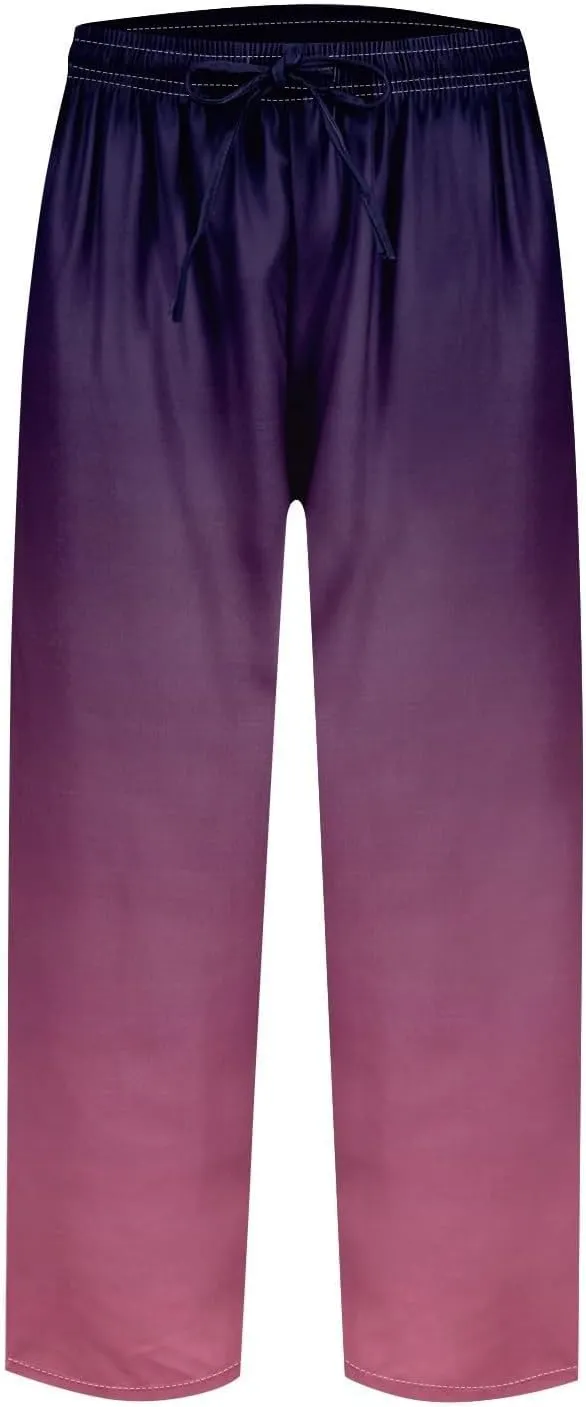 LCMTWX Cotton Linen Pants Women Casual Drawstring Pants Capri Pants 2025 Pants with Pockets Wide Leg Cropped Pants Womens