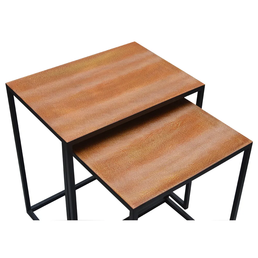 Leon Faux Lion Skin End Tables - Set of 2