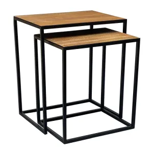 Leon Faux Lion Skin End Tables - Set of 2