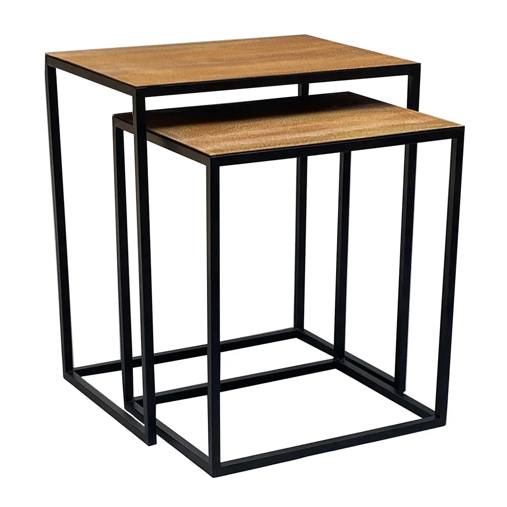 Leon Faux Lion Skin End Tables - Set of 2