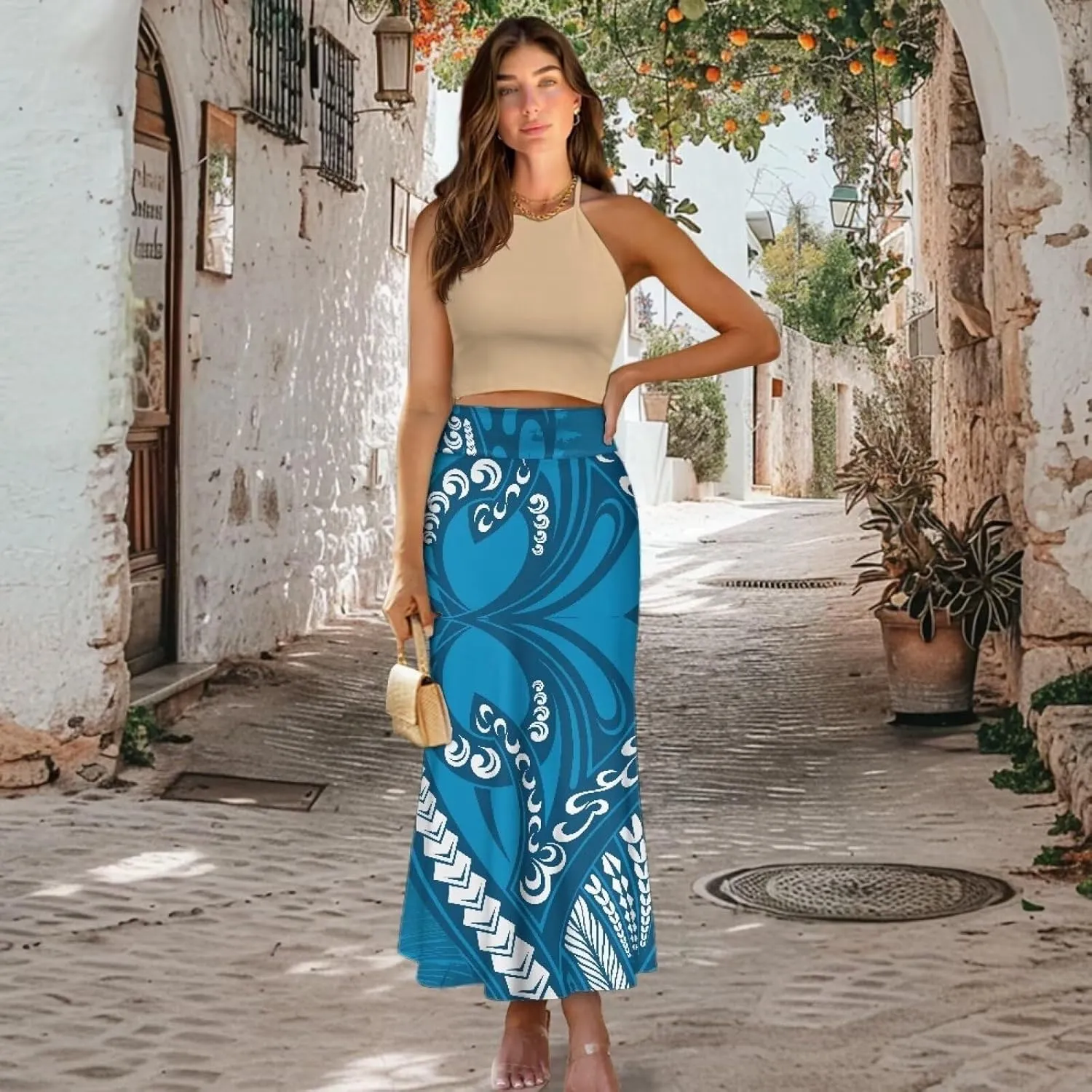 Long Skirts for Women Fall Flared Midi Skirt Flowy Maxi Skirt High Waist Ankle Length Pencil Skirt A-Line Skirts