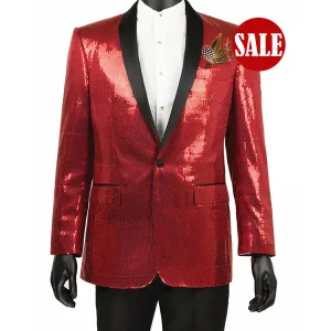 Luxurious Men's Regular-Fit Sequin Sport Coat Assorted Colors