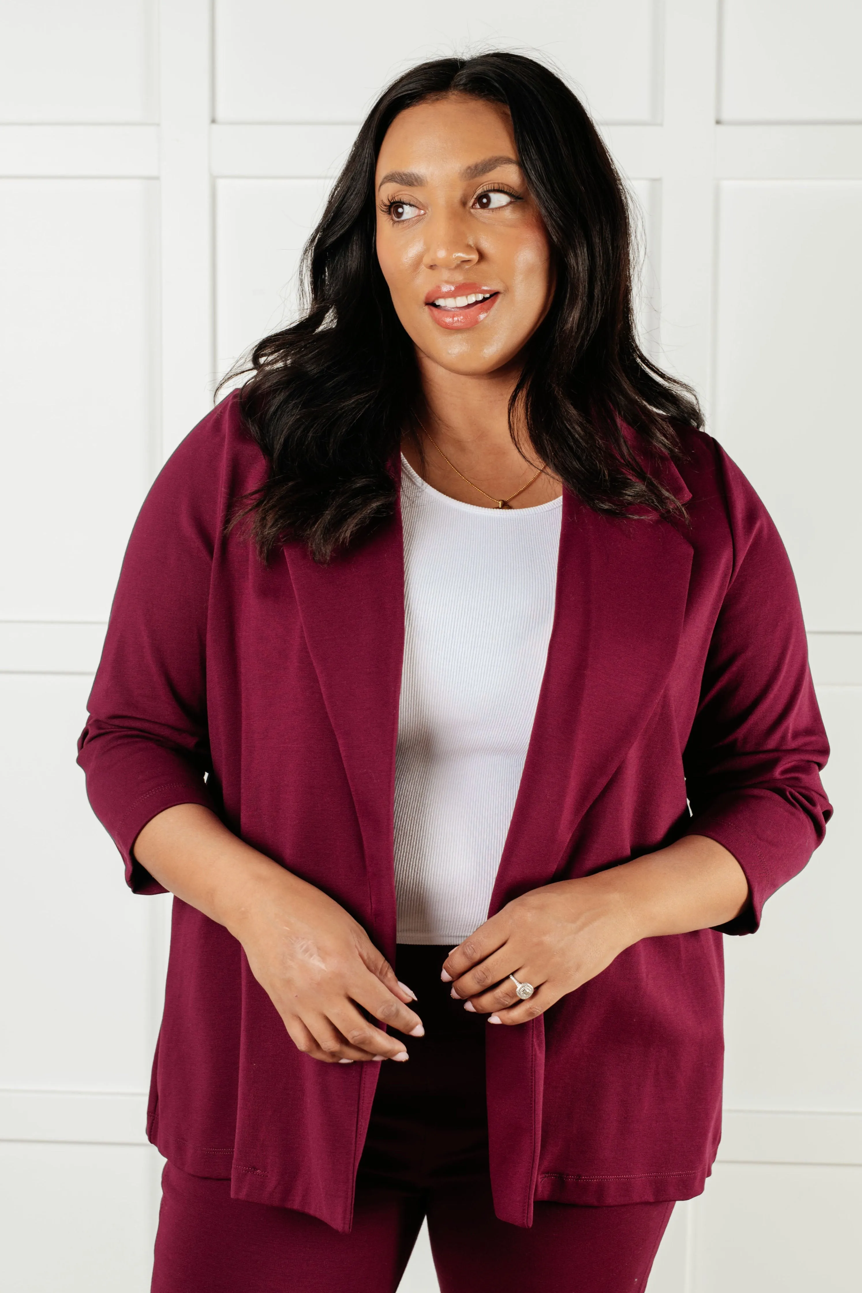 Magic 3/4 Blazer | Wine