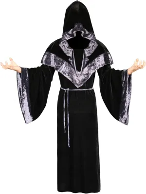 Mens Cloak Robe With Hood Fur Collar Medieval Renaissance Viking Kings Cape Halloween Party Cosplay Gothic Costume