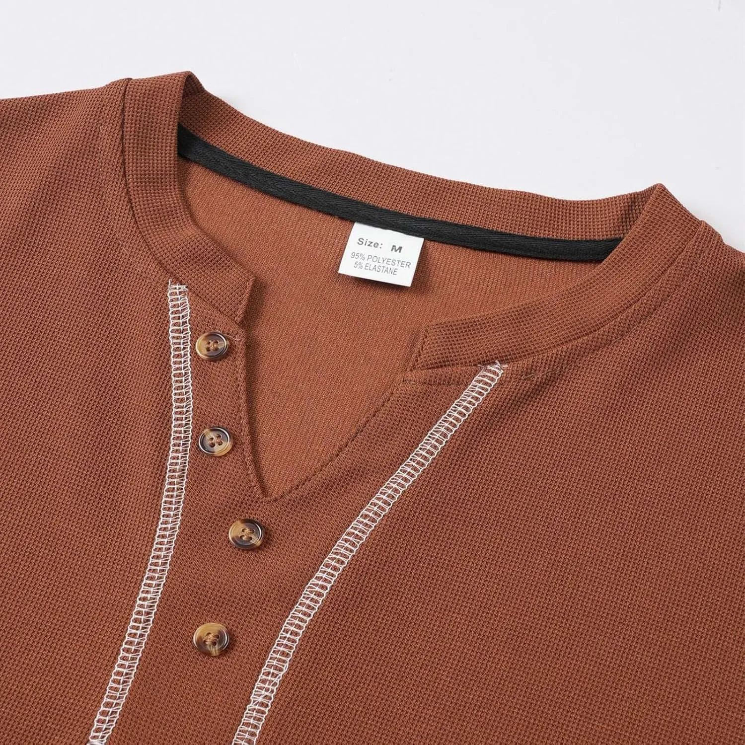 Mens Henley Shirts Short Sleeve V Neck Casual T-Shirt Button Collared Basic Fashion Summer Beach Tee Tops Slim Fit
