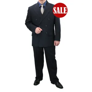 Men's Regular Fit Double-Breasted Dress Suit Navy