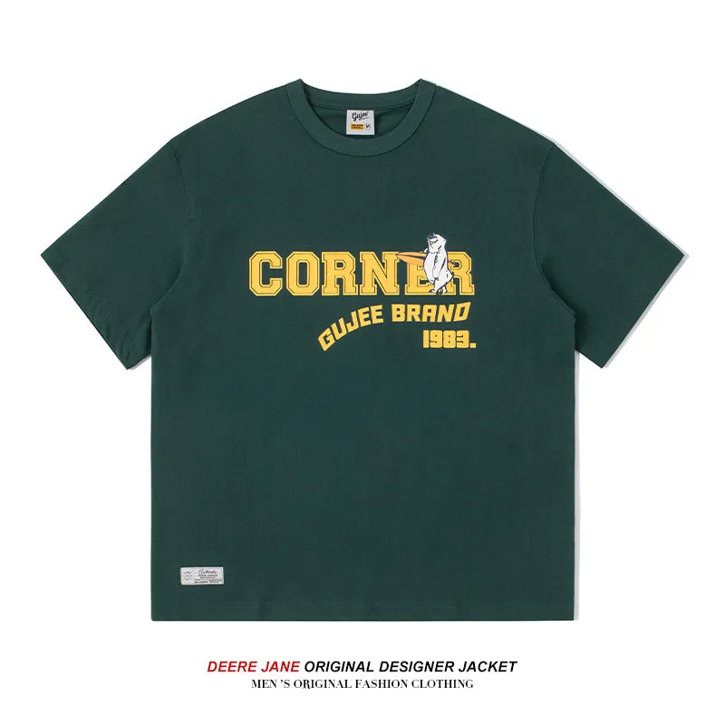 Men's T-Shirts Summer Short-Sleeved T-shirt Men's American Style Loose Versatile Casual