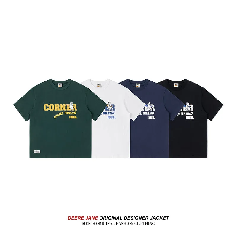 Men's T-Shirts Summer Short-Sleeved T-shirt Men's American Style Loose Versatile Casual