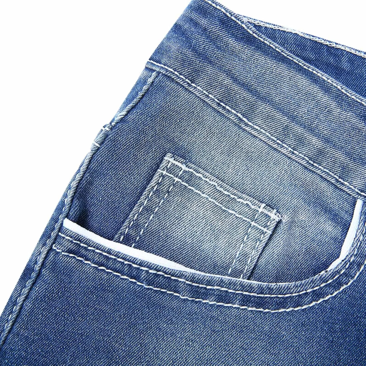 Men's Work Pants Classic Fit Stretch Buckle Zipper Straight Ripped Hole Solid Pants Casual Work Utility Trousers