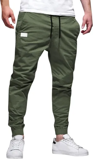 Mens Workout Cargo Sweatpants Pants Pockets Men's Pants Mens Active Athletic Sweatpants Fleece Open Bottom Drawstring