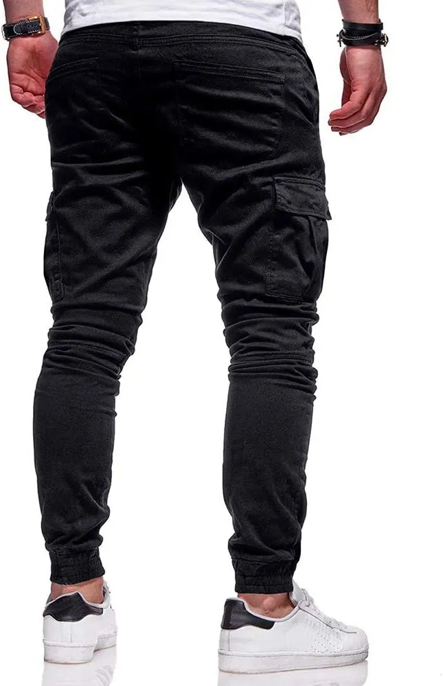 MIDOO Mens Cargo Pants with Pockets Casual Joggers Athletic Pants Flex Stretch Loose Straight Sweatpants Work Hiking Pants