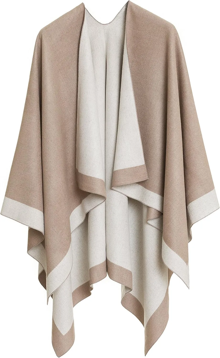 MIMOSITO Women's Shawl Wrap Poncho Ruana Cape Cardigan Sweater Open Front for Fall Winter