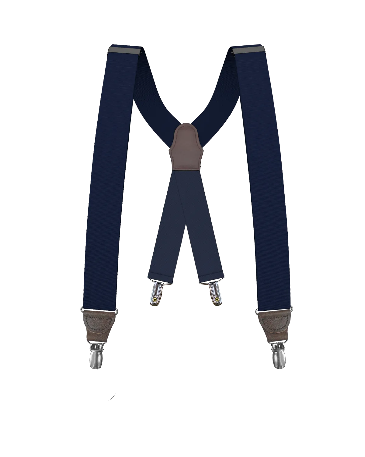 Navy Grosgrain Clip-on Suspenders