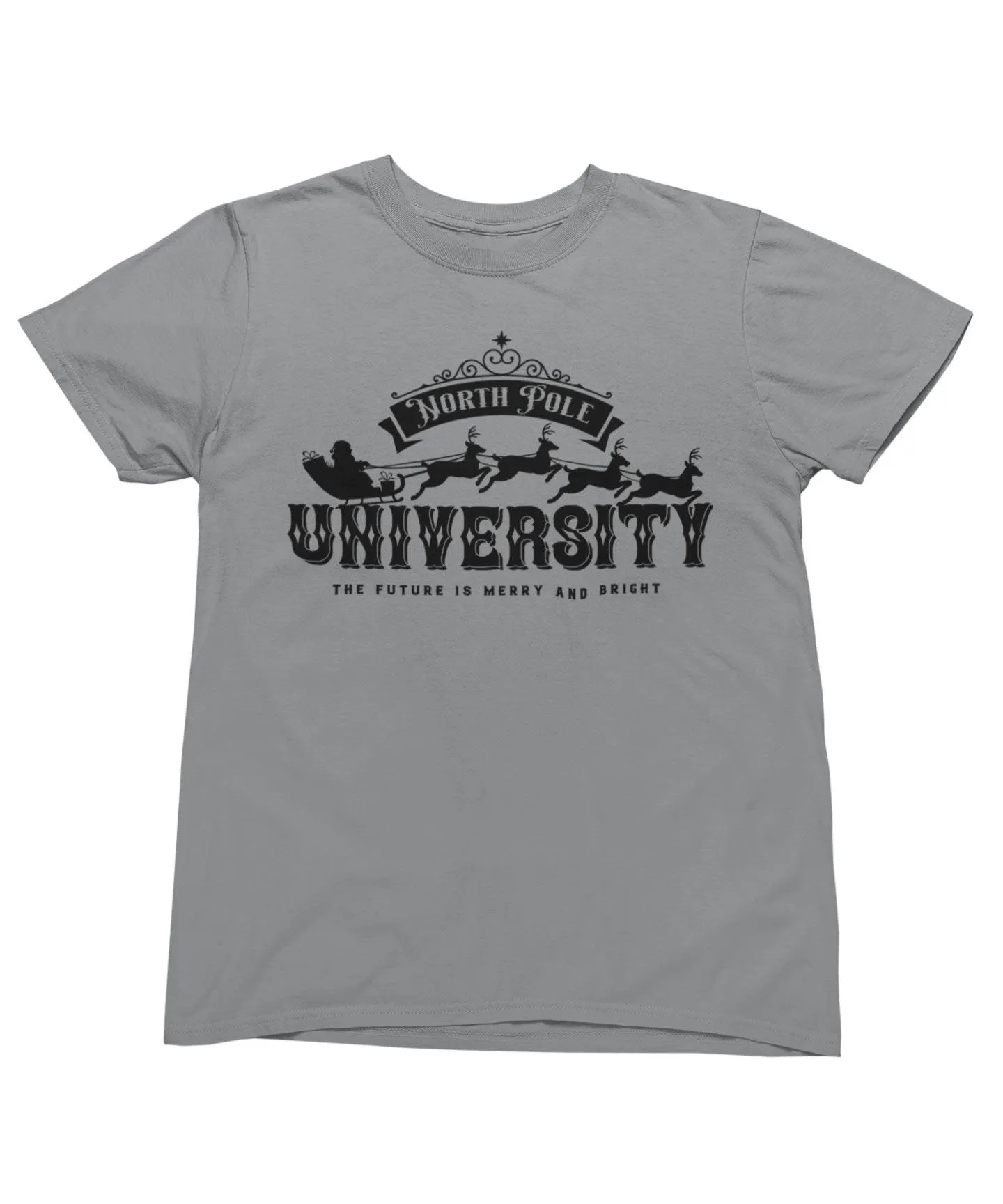 North Pole University Mono Christmas T-Shirt
