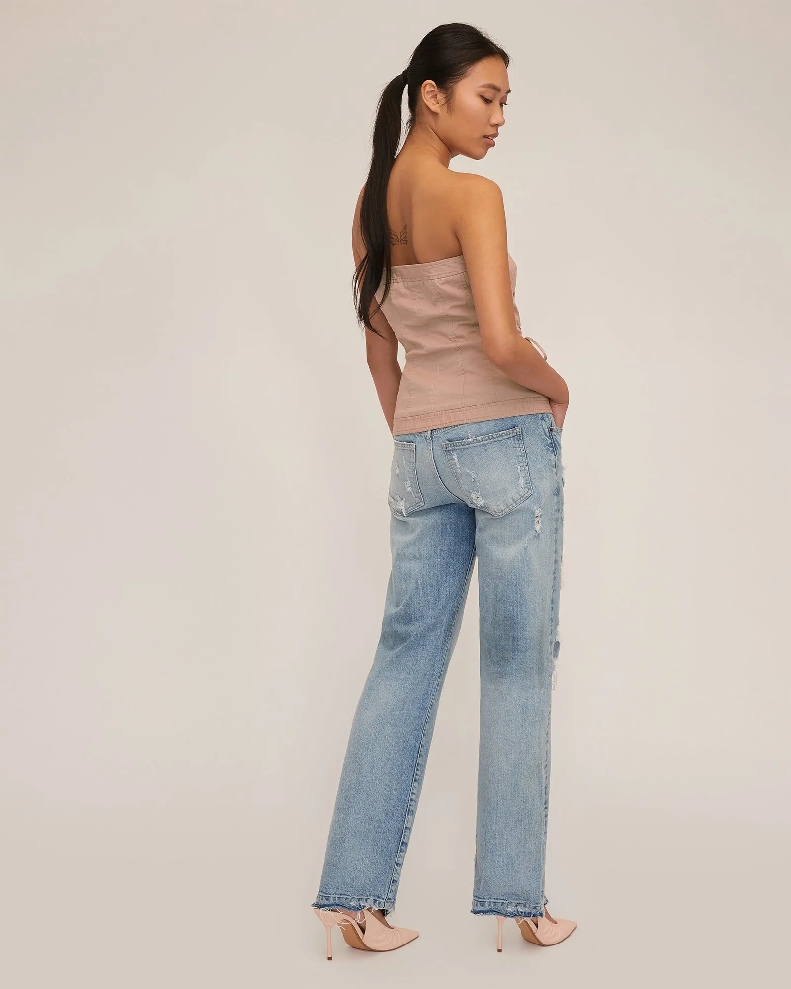 Oakley Canvas Lace Up Corset