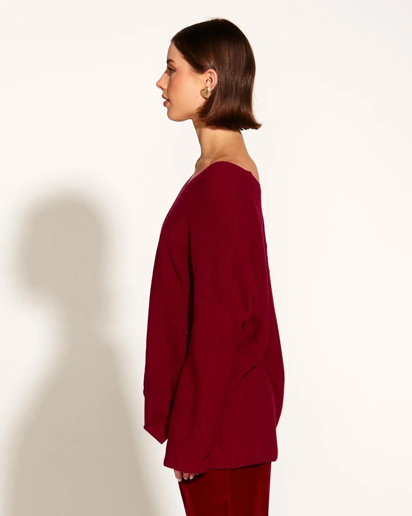 Ordinary Love V-Neck Knit - Fuchsia