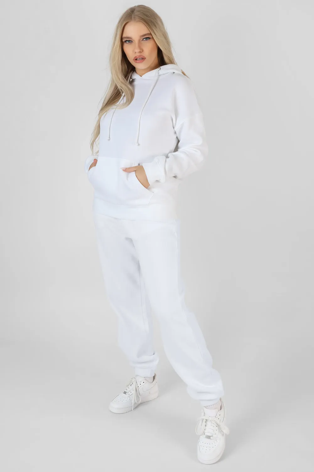 Oversized Hoodie With Front Pocket White