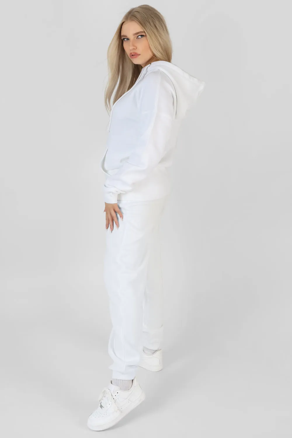 Oversized Hoodie With Front Pocket White