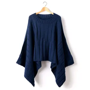 Patons Reversible Ribbed Knit Poncho