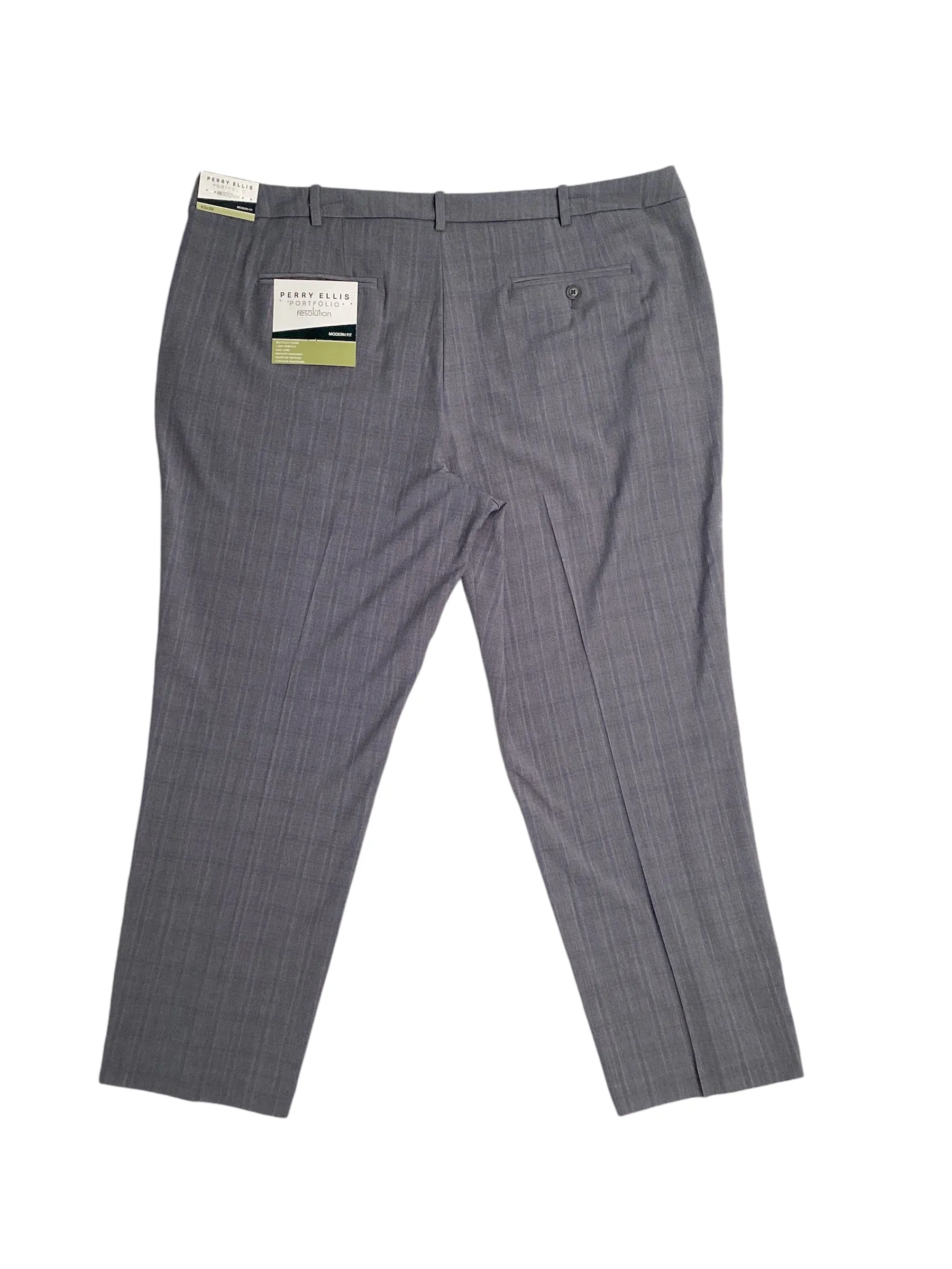 Perry Ellis Portfolio Mens Modern Fit Stretch Dress Pants Mid Grey 32 x 30