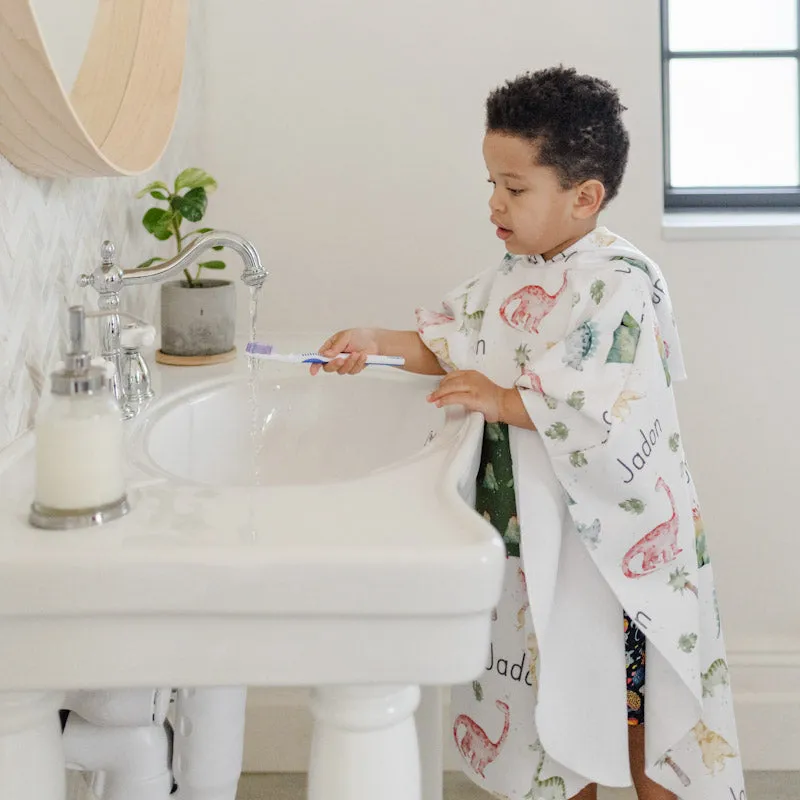 Personalized  Hooded Poncho Towel | Dinosaur Dreams