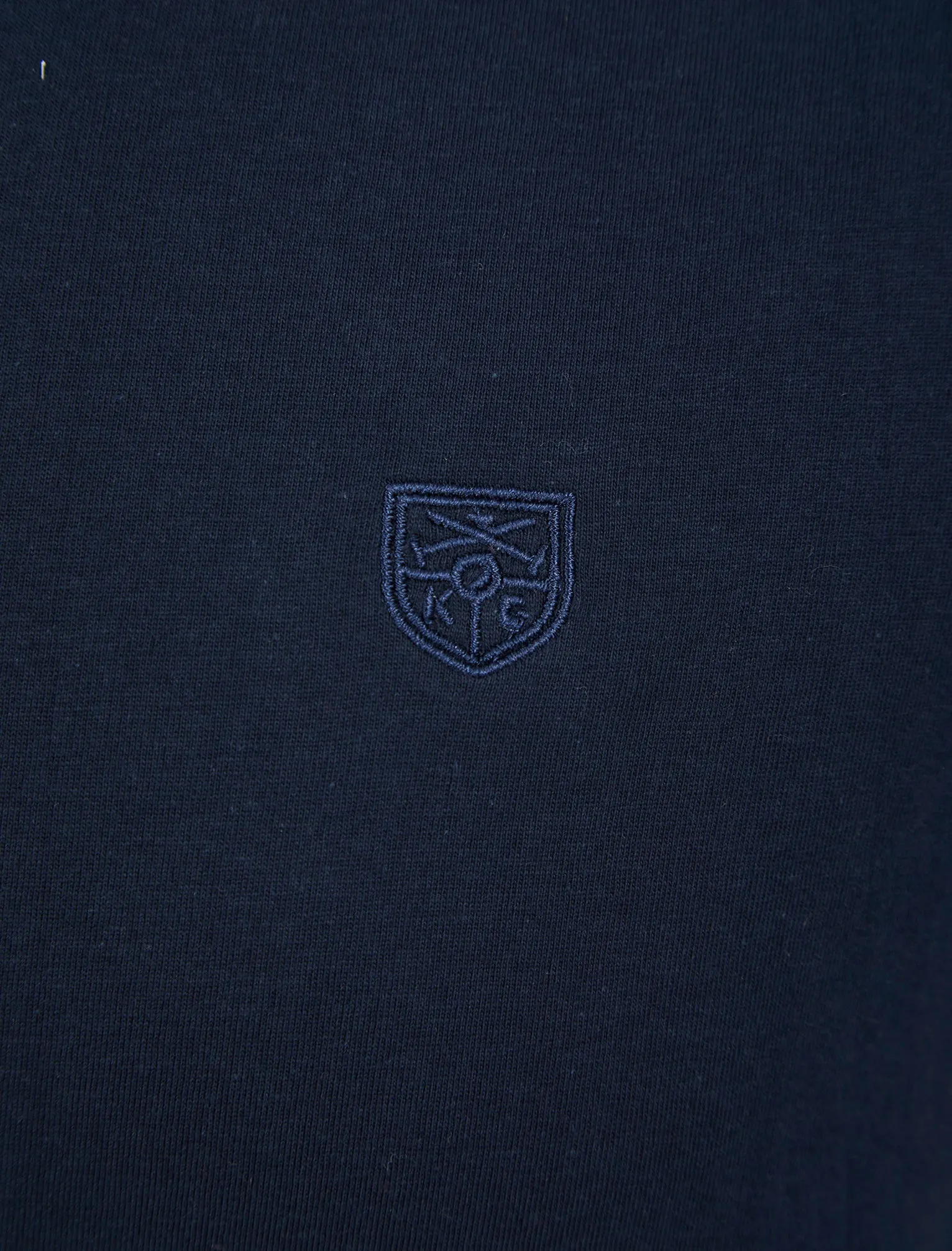 Pitch Crew Neck Cotton T-Shirt in True Navy - Kensington Eastside