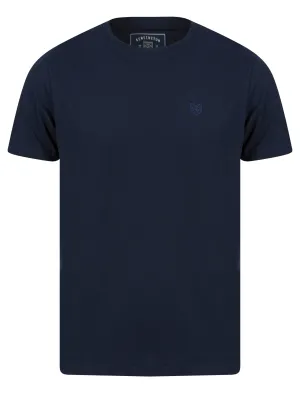 Pitch Crew Neck Cotton T-Shirt in True Navy - Kensington Eastside