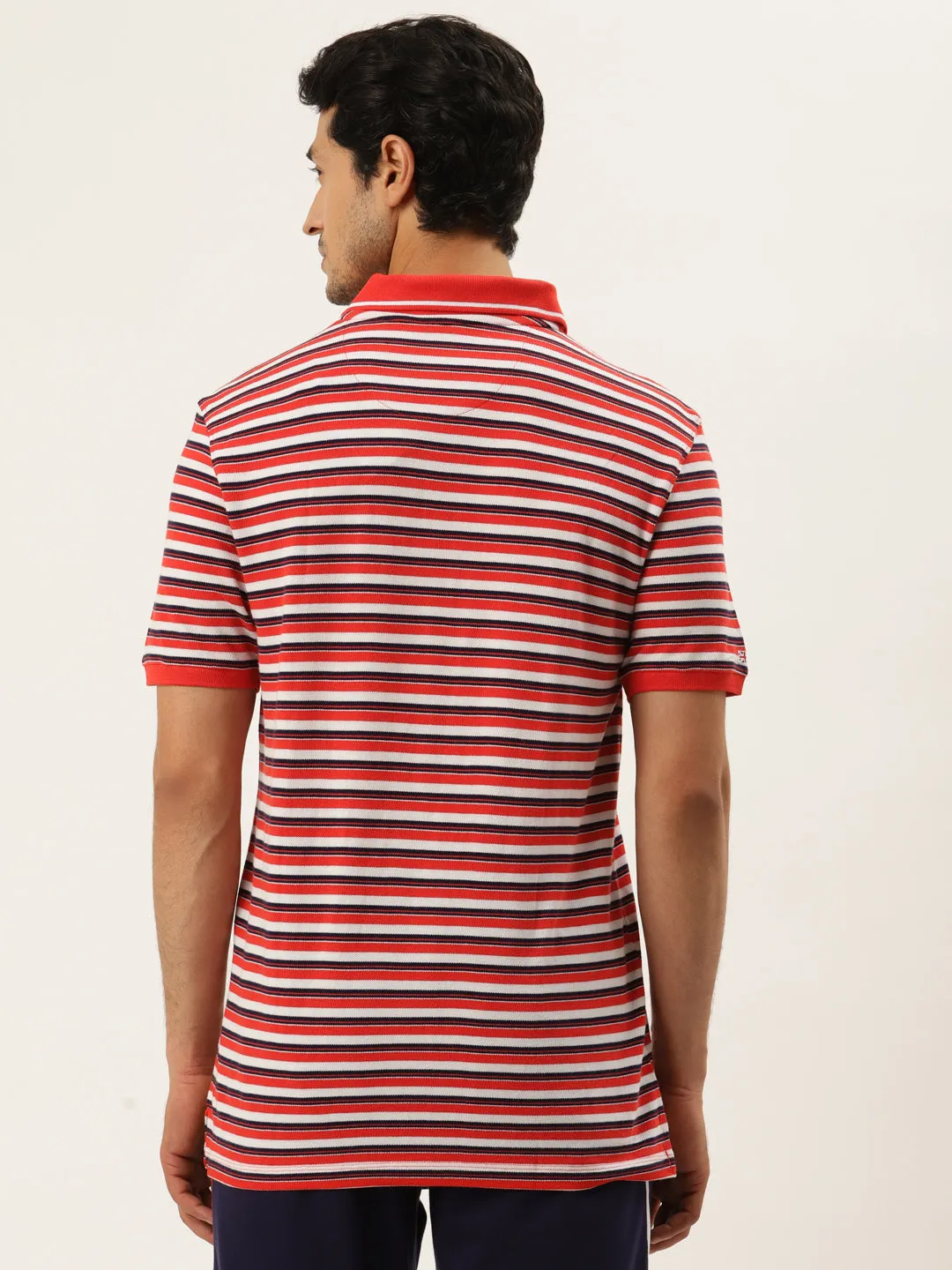 Premium Cotton Stripe Half Sleeve Polo