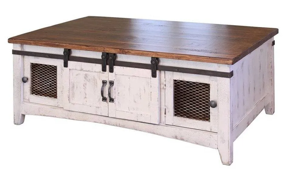 PUEBLO WHITE COFFEE TABLE